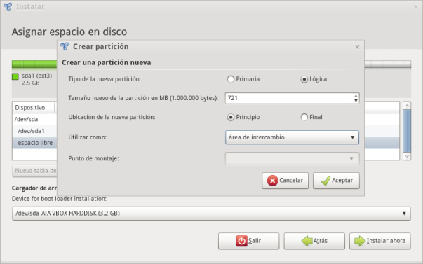 Asistente de Instalación GNU/Linux trisquel