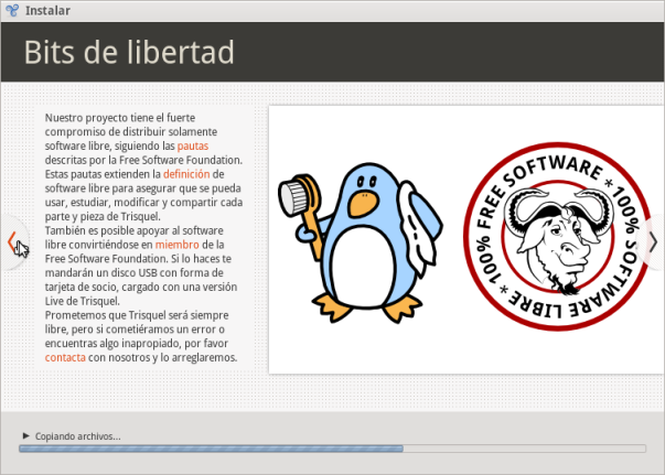 Asistente de Instalación GNU/Linux trisquel