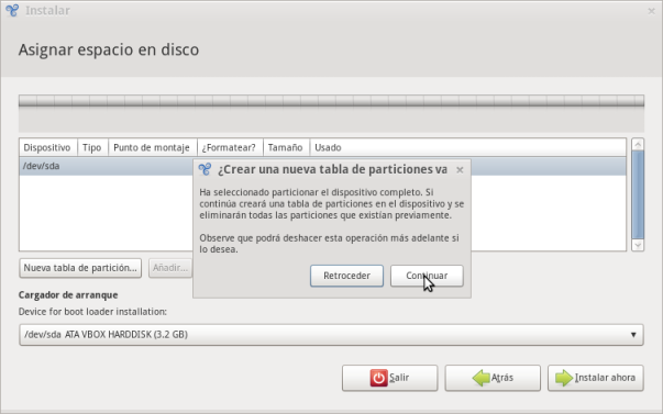 Asistente de Instalación GNU/Linux trisquel