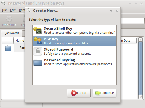 Crear PGP Key